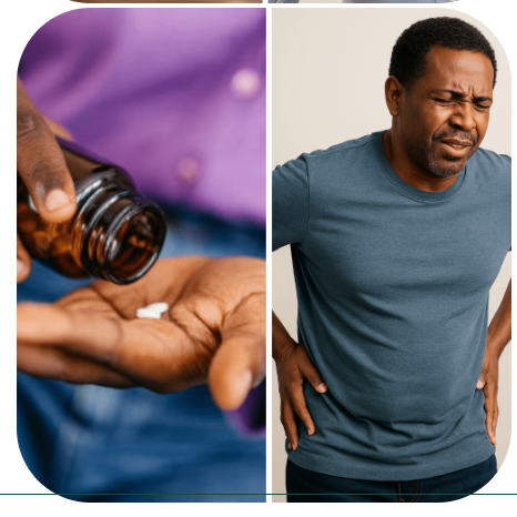 Woman holding chest in discomfort